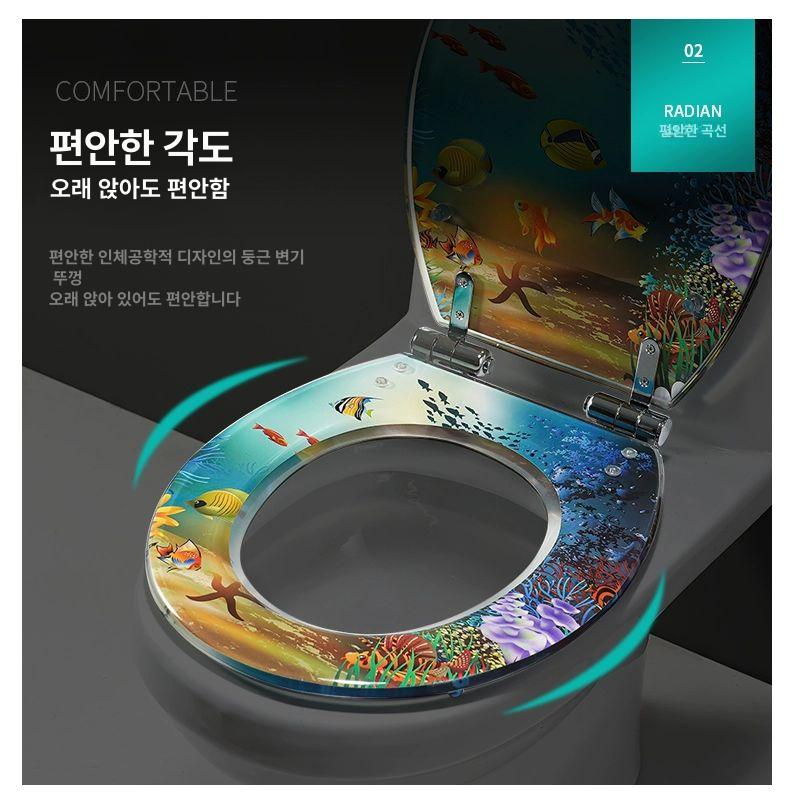 변기커버 투명 양변기 교체용 좌변기 뚜껑 변기시트 변기뚜껑 욕실용품 - 상세 이미지 3