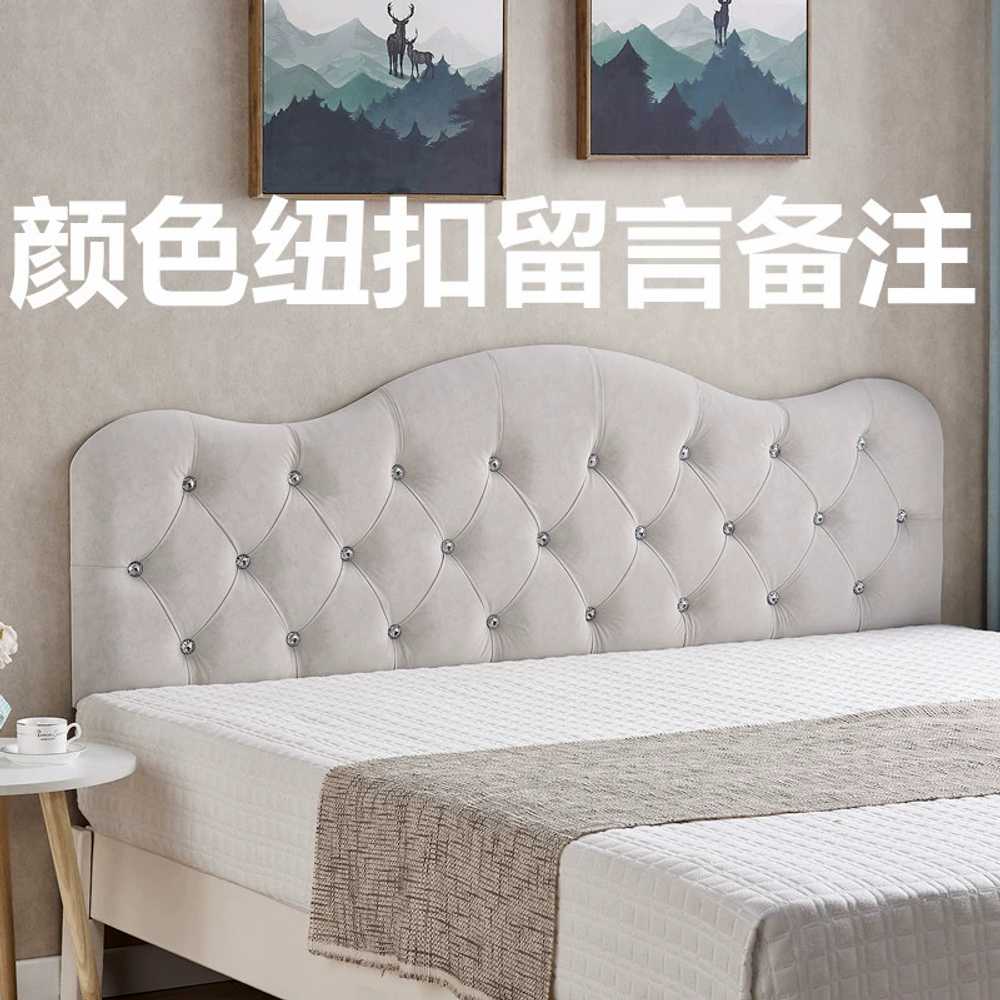 침대헤드 프레임 화이트 꾸미기 호텔식 머리판 다크 쿠션 헤드보드 침대벽가드 천 - 상세 이미지 3