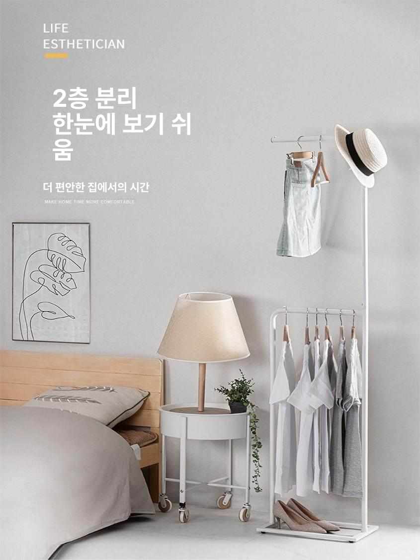 디자인행거 드레스룸 이동식 철제 드레스룸행거 침실 행거 모던 시스템 조립식 옷가게 고정식 - 상세 이미지 3