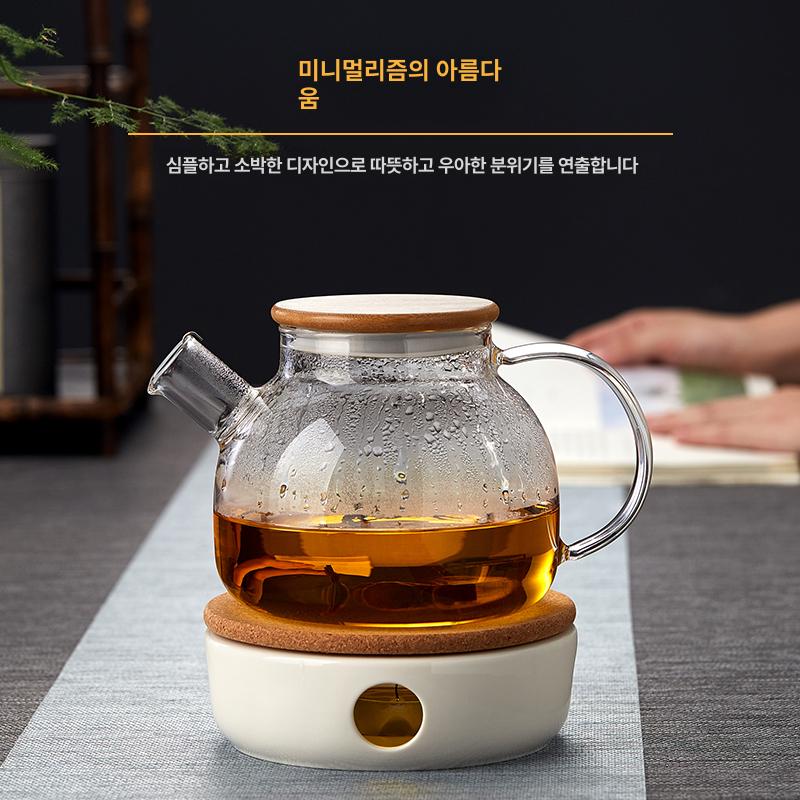 거름망 내열유리주전자 내열유리티포트 차주전자 찻주전자 차포트 내열주전자 - 상세 이미지 2