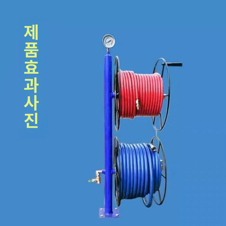 에어릴 호스 스탠드 자동 권취기 바닥고정 산업용 정비 농업용 휠 감기 - 상세 이미지 4