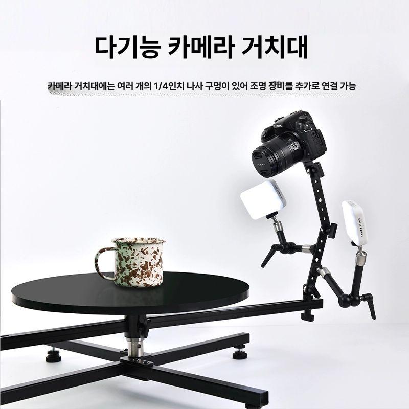 슬림 턴테이블 스튜디오 원형 제품 전시용 사진 자동회전판 거치대 회전대 원격제어 - 상세 이미지 5
