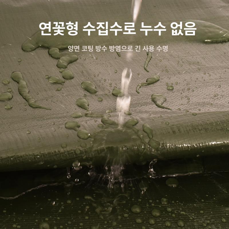 옥외 방수포 지붕 은색 시트 야외 차양막 방수천 타포린 비닐천막 햇빛차단 실외용 - 상세 이미지 4