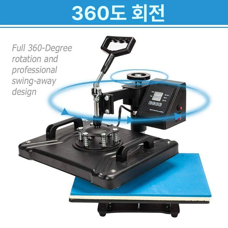 인쇄 열프레스기 프린팅기계 스탬핑 평판 전사기 원단 승화전사 의류프린팅 각인기 - 상세 이미지 4