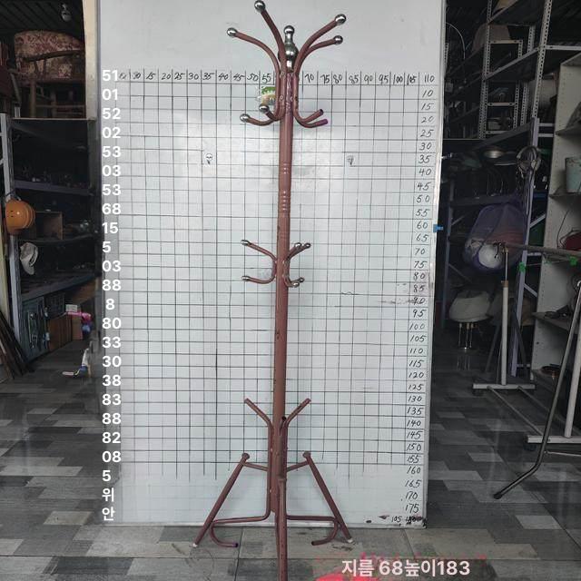 블랙 스탠드 스탠딩 의류 스탠드옷걸이 틈새 의류매장 철제 이동식 스탠드행거 선반형 긴옷 - 상세 이미지 5
