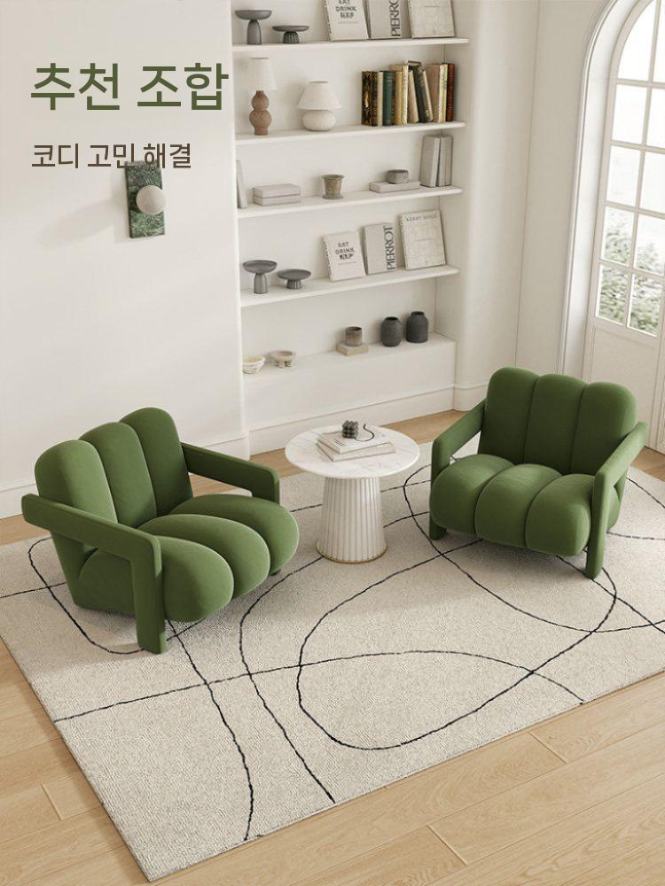 패브릭소파 구름소파 다이닝소파 거실 라운지 카페 벨벳 푹신한쇼파 원룸 편한 이미지 6