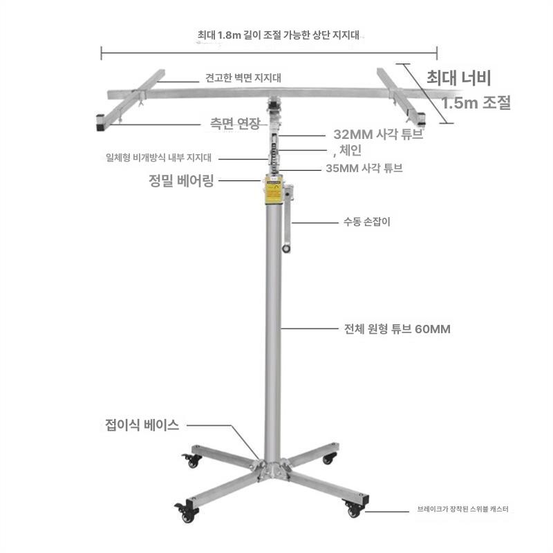 천장 석고보드리프트 받침대 레벨 합판 서포트 거치대 목공 브라켓 천정 체인 파이프 - 상세 이미지 5