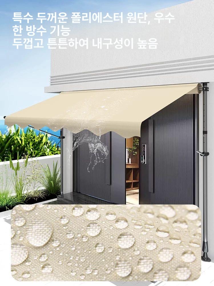 테라스 차양막 야외 파고라 쉼터 정자 정원 천막 카페 그늘막 발코니 데크 렉산 - 상세 이미지 5