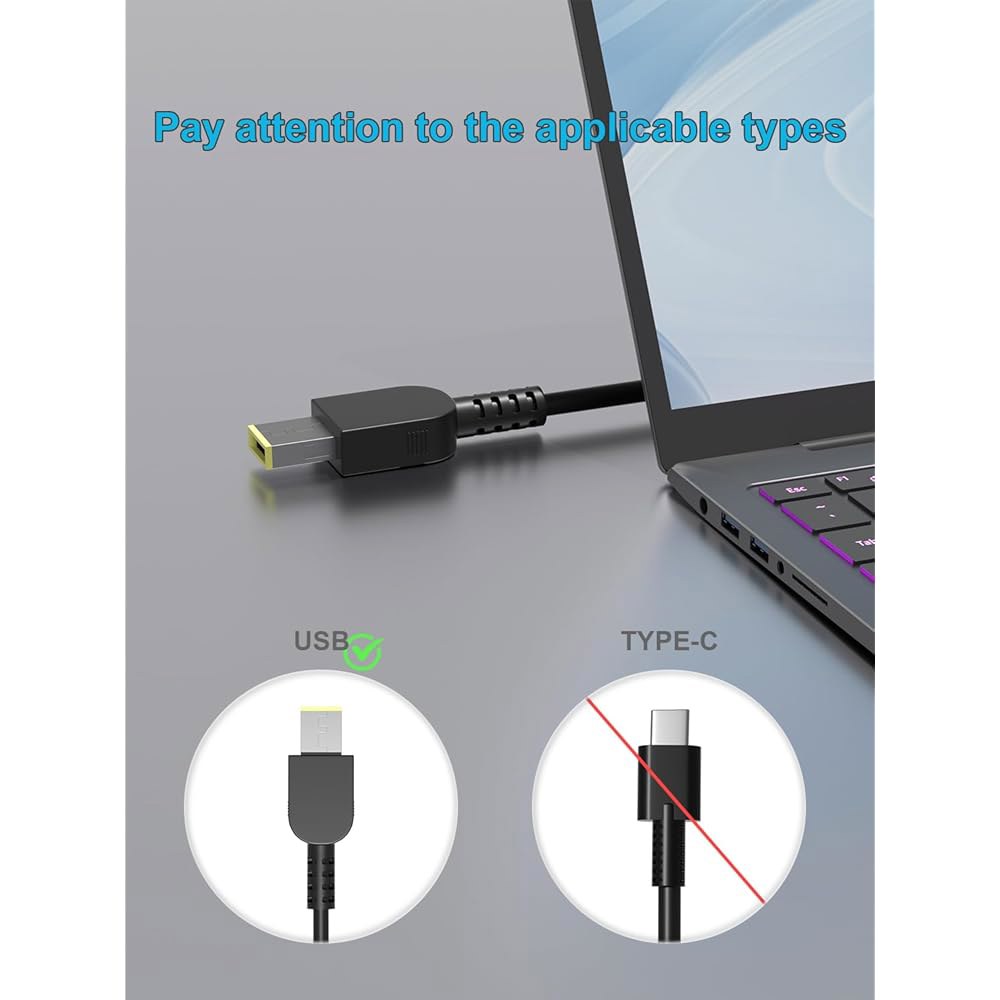 HSXIRQA 65W 충전기 팁 G50 V110 V130 플렉스 N20 500 T470 요가 레노버 씽크패드 3 T54 G40 2 300 T450 T460 아이디어패드 슬림 B41 - 상세 이미지 2