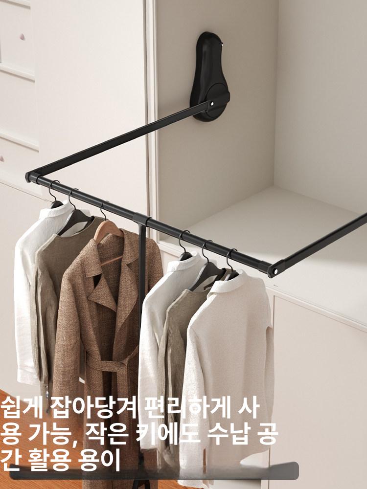 이동식 원목행거 드레스룸 원룸 선반 옷장 틈새 시스템행거 서랍장 인테리어 코너 - 상세 이미지 4
