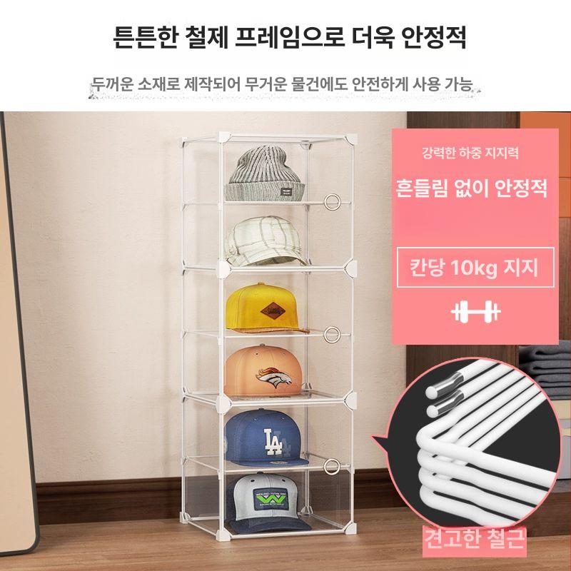 드레스룸 모자보관함 다용도 행거 진열대 소품 선반 진열다이 진열장 모자진열함 - 상세 이미지 3