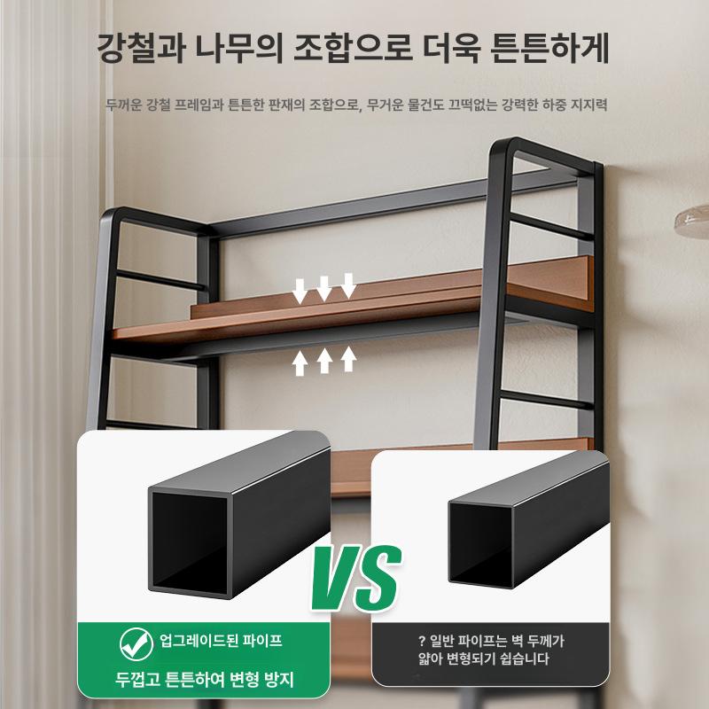 원목 카페선반 매장 진열대 상점 디스플레이 철제 우드랙 거치대 판매 - 상세 이미지 2