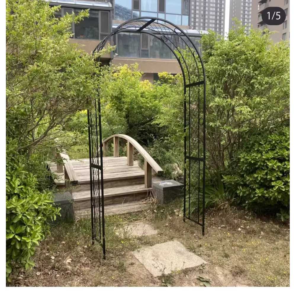 울타리 철제 화단 정원 펜스 대문 넝쿨지지대 장미아치 프레임 트렐리스 가든아치 - 상세 이미지 3