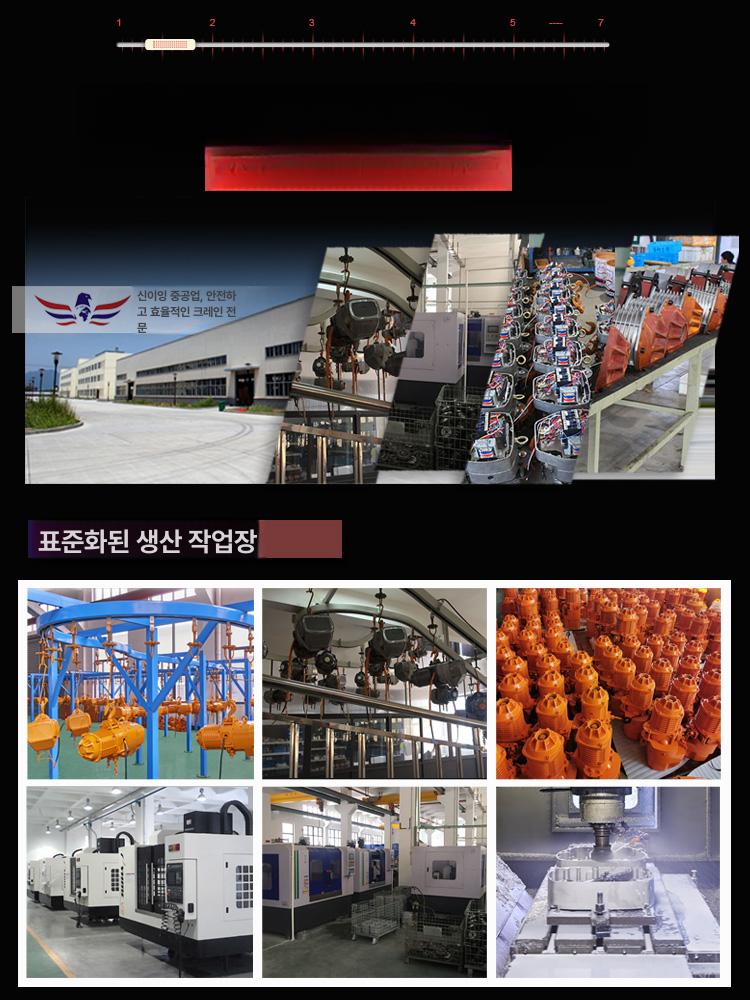 380v 전기호이스트 도르래 화물 운반 체인블럭 후크 링 레바블럭 체인블록 고정식 - 상세 이미지 4