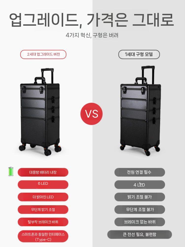 전문가용 케이스 조명 대용량 스튜디오 라이트 보관 가방 사진 수납 방송 캐리어 렌즈 - 상세 이미지 3