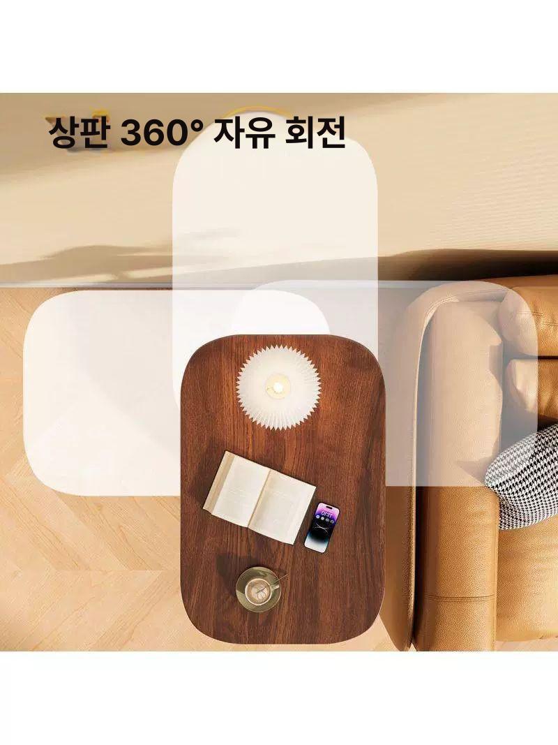 높이조절 사이드테이블 노트북 거실 간이 탁자 보조 선반 회전가능 - 상세 이미지 4