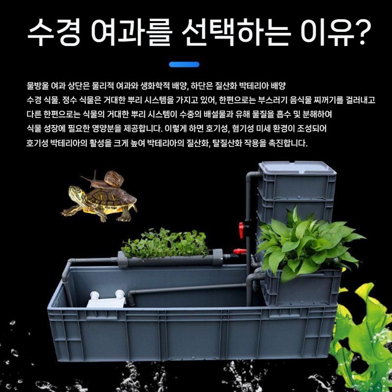 초대형 수조 오픈형 거북이집 어항 사육장 쉼터 대형수조 풀세트 사육 아크릴 가정용 케이지 - 상세 이미지 4