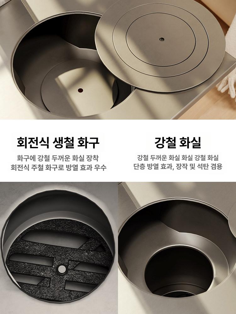 주물난로 캠핑화목난로 장작 스토브 난방 주물화목난로 야외난로 화로대 숯불 아궁이 - 상세 이미지 4