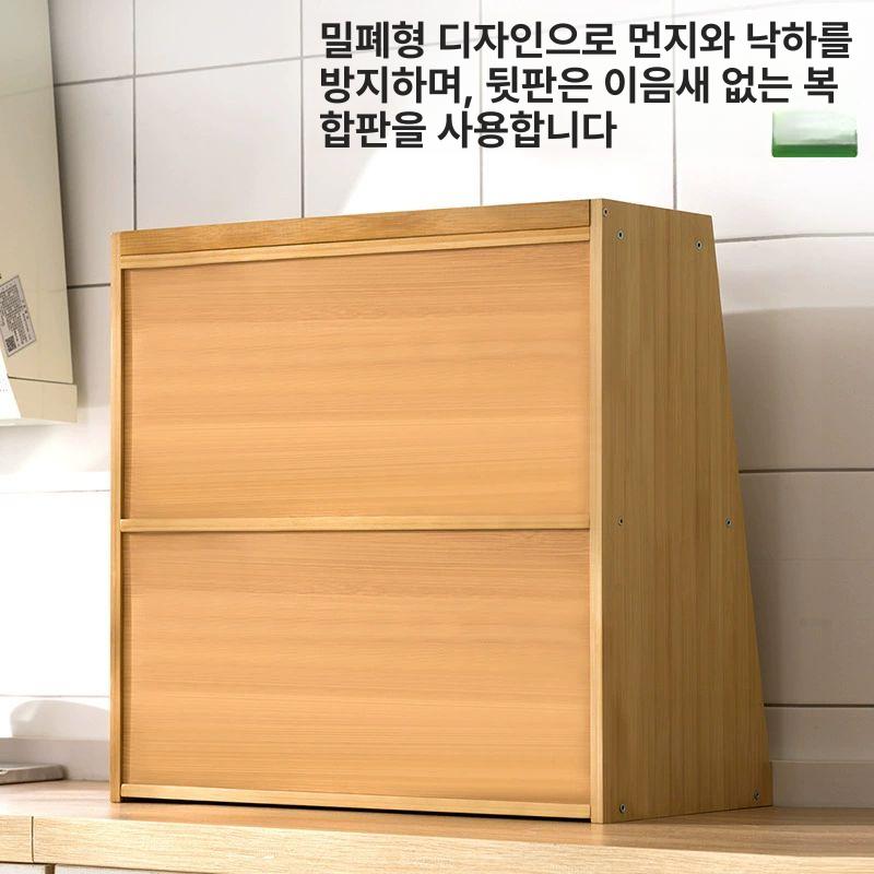 주방 원목그릇장 수납장 캐비닛 찬장 찻장 엔틱 레트로 거실 북유럽 심플 장식장 - 상세 이미지 3