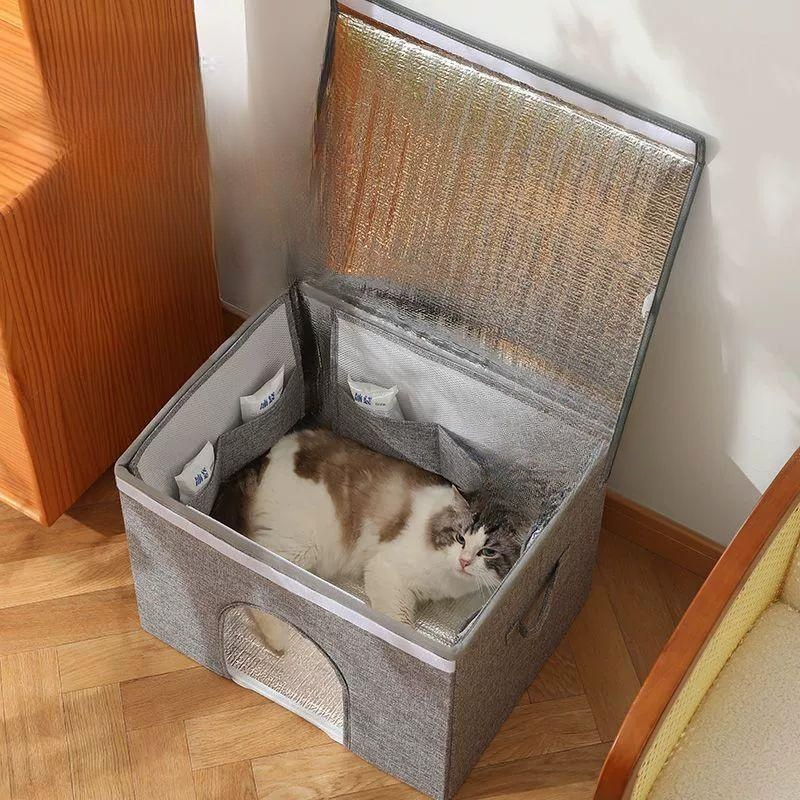 고양이 상자 쿨링 강아지 박스 개집 시원한 냉각 반려묘 반려동물 여름용 패드 하우스 - 상품 이미지