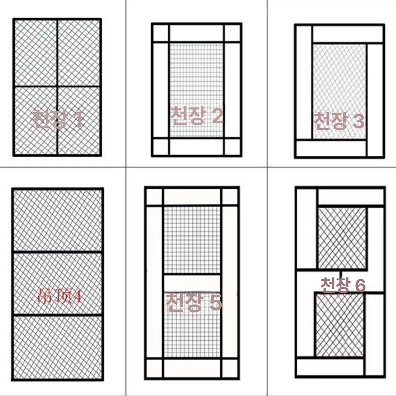 철제 메쉬망 천장 프레임 가림막 칸막이 사무실 전시대 다이아망 공간분리 - 상세 이미지 4