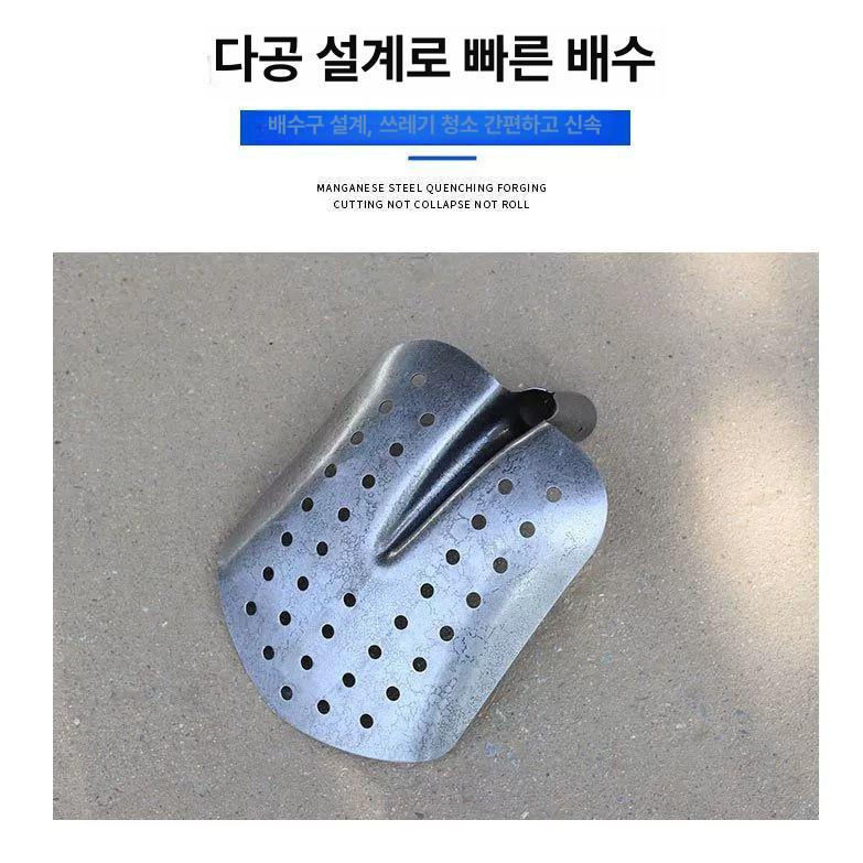 이물질 배수로삽 정화조 도랑 하수구 오물 진흙 제거 장마철 배수로청소삽 직각 사각 - 상세 이미지 5