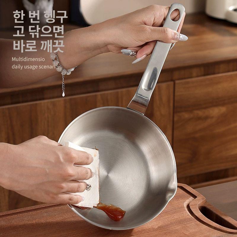 소형 스텐후라이팬 무코팅 논스틱 에그팬 캠핑 계란후라이 계란팬 미니후라이팬 - 상세 이미지 4