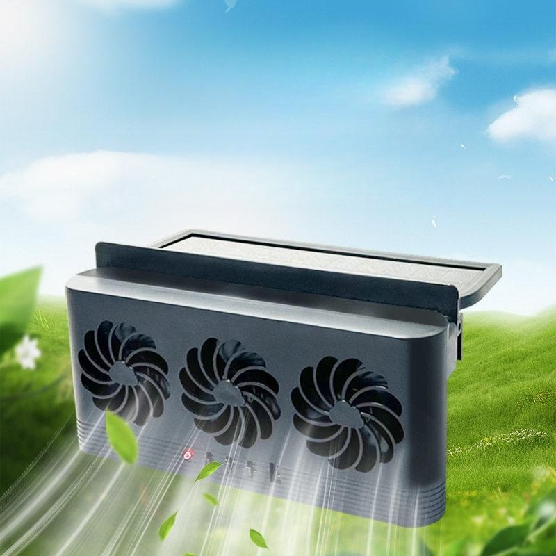차박환풍기 태양광 팬 충전 usb 배터리 차량용 삼합일 차박용 전기 창문형 - 상품 이미지