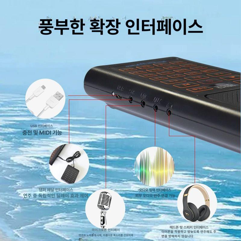 휴대용 접이식 디지털 피아노 실리콘 건반 초보자 학습용 연습 악기 화이트 - 상세 이미지 3