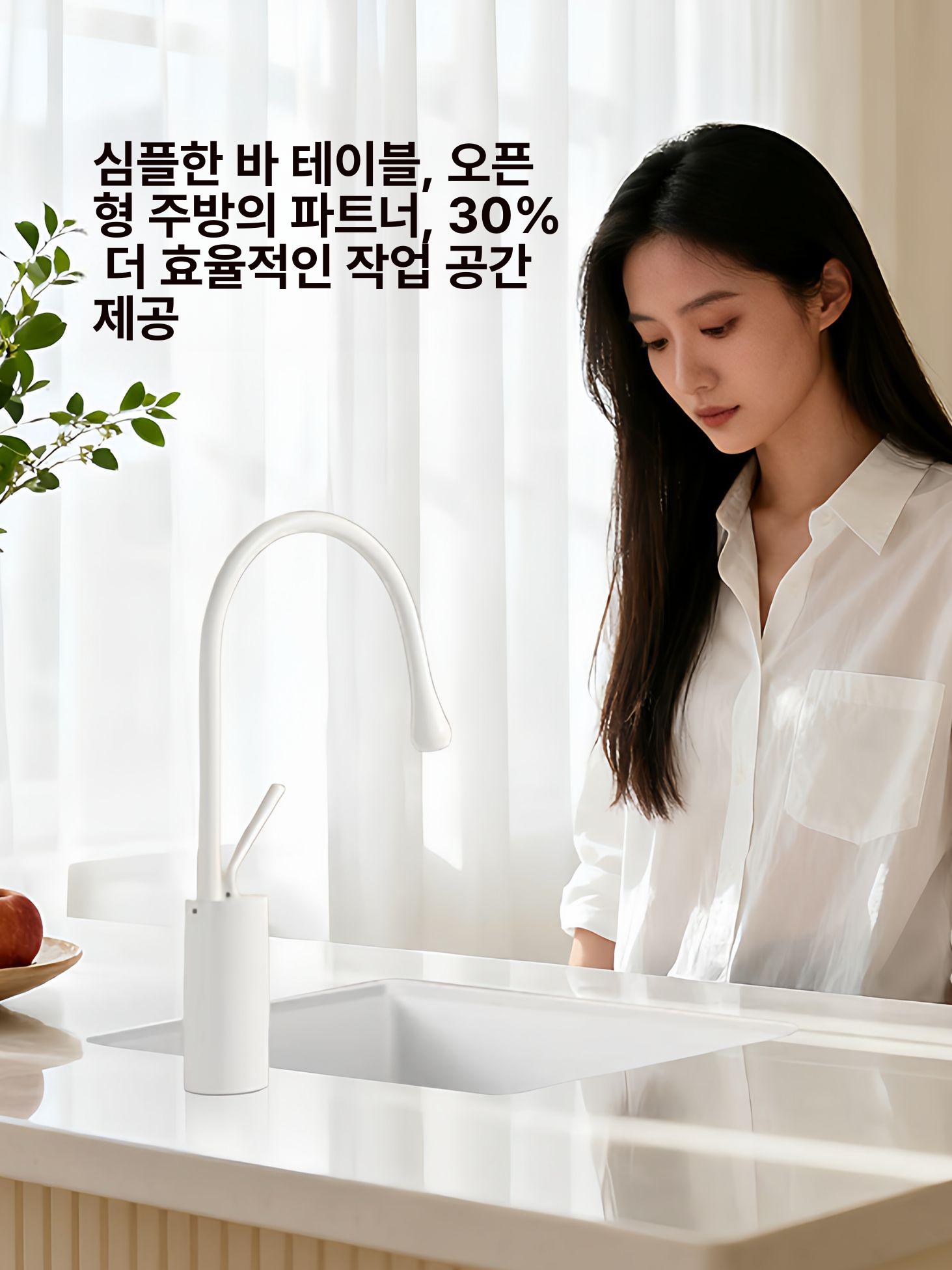 싱크볼 싱크대세트 인조대리석 주방 탕비실 인조대리석싱크대 세트 씽크대 하부장 사각볼 구성 - 상세 이미지 3