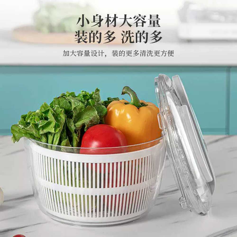 백색 주방용품 채소탈수기 가정용야채탈수기 음식물 수동탈수기 물기제거기 - 상세 이미지 5