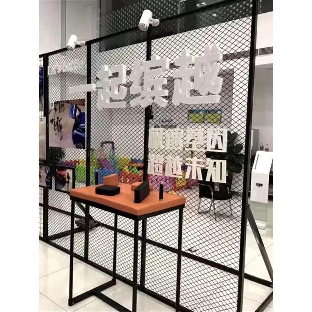 이동식 네트망 다용도 칸막이 전시대 바퀴 높이 격자 철망 선반 거치대 가벽 진열 - 상세 이미지 2