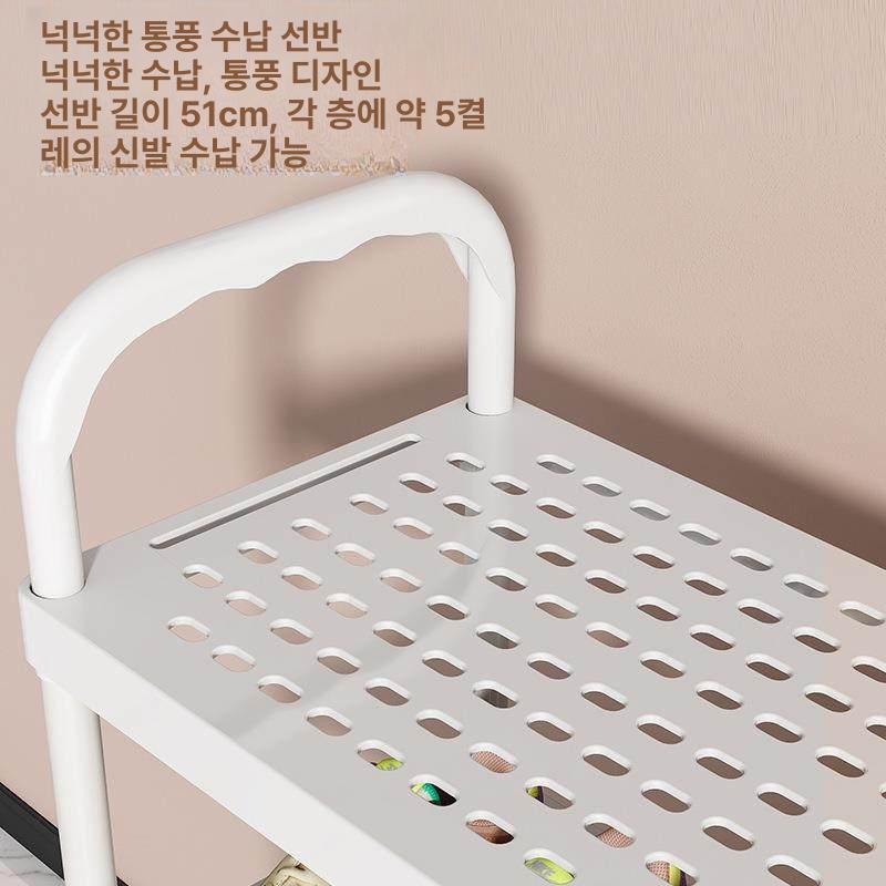 신발수납장 이동식 다층선반 바퀴달린 현관수납 공간절약 정리보관함 - 상세 이미지 2