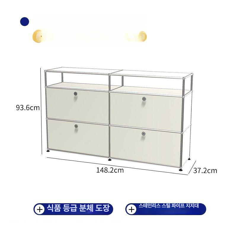 거실서랍장 주방콘솔수납 모던화이트 다용도 캐비닛 현관 복도 사이드 - 상세 이미지 4