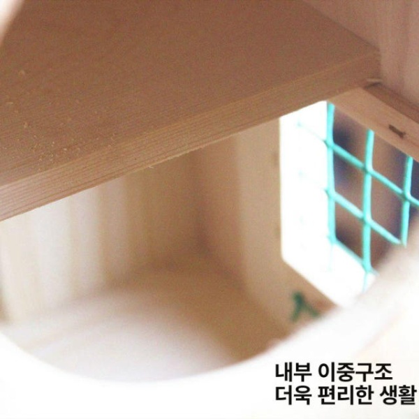 감성적인 야생 공원용 나무 소형 새둥지 새집 텃밭용 브라운 카보나이즈드 걸이형 야외 랜야드 포함 - 상세 이미지 4