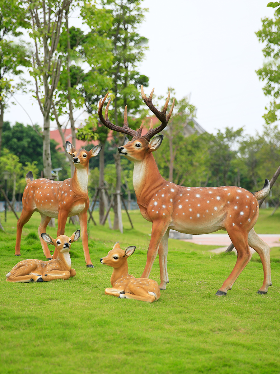 오브제 사슴조형물 동물 카페 야외 클래식 조각품 동물오브제 조경 선물 조각상 인테리어 - 상세 이미지 3