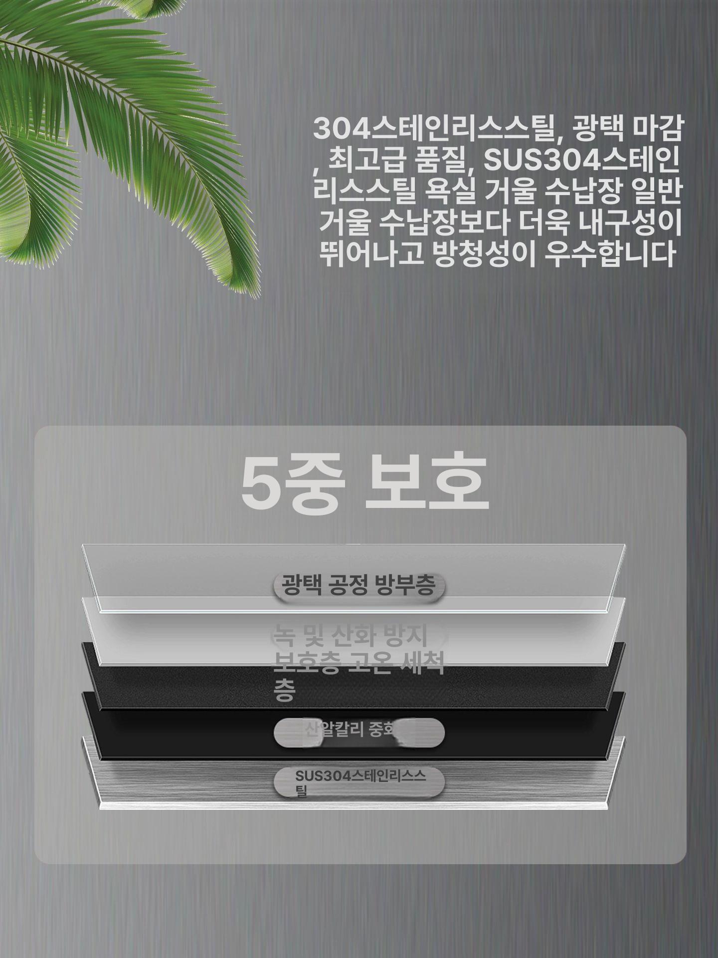 스텐 욕실수납장 벽걸이 여닫이 스테인레스 수건 세트 교체 화장실 여닫이장 장 캐비닛 - 상세 이미지 4