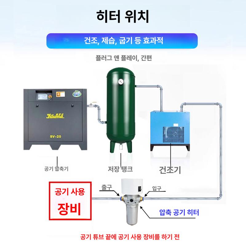 산업용 공기히터 제습 난방 압축공기 가열 드라이어 열풍기 건조 전기식 압축기 이미지 6