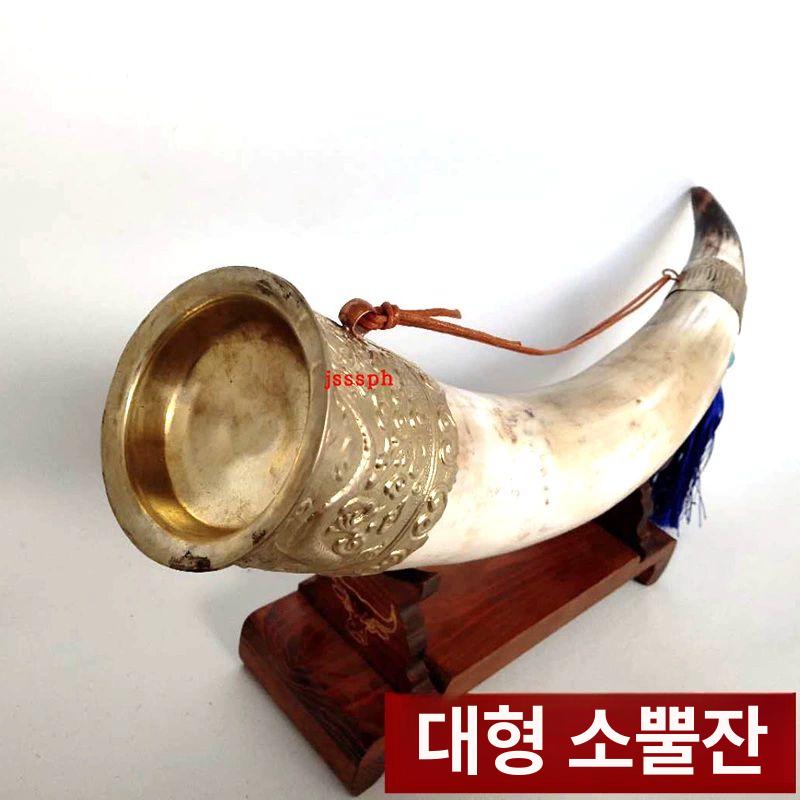 소뿔 악기 나팔 쇠뿔 입문자용 연주 연습 공연용 전통 악기 소품 도구 악세사리 - 상세 이미지 2