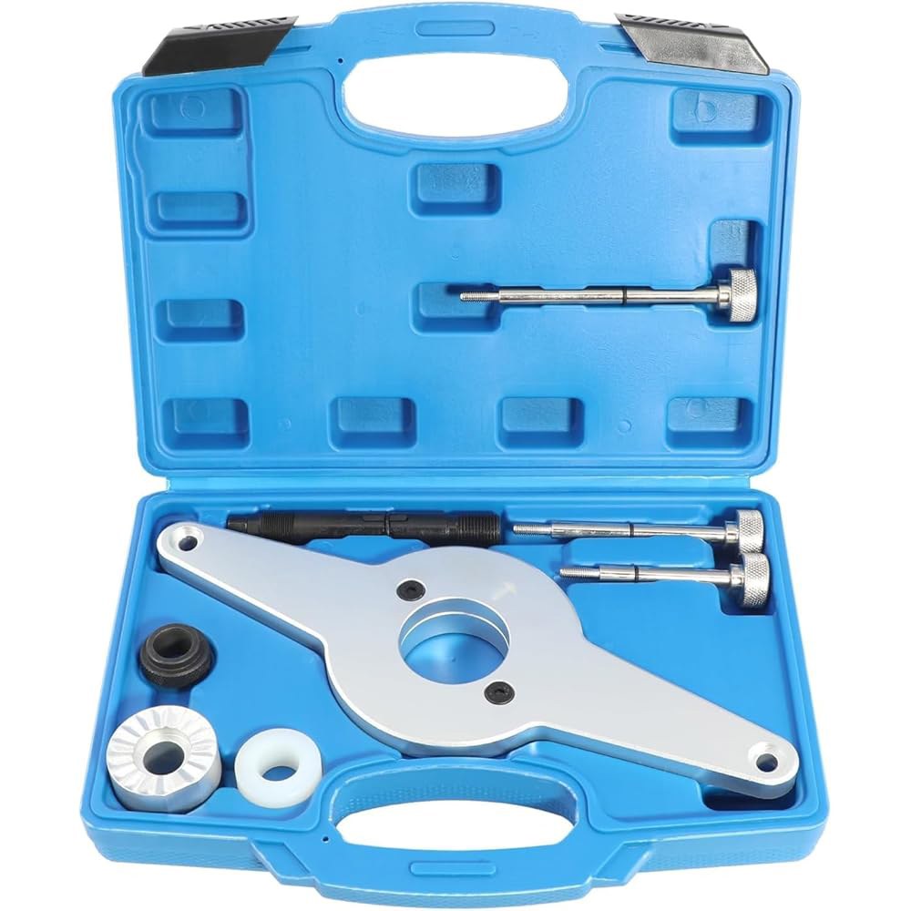 DPTool 진동 댐퍼 홀딩 툴 크랭크샤프트 풀리 제거 쇼크 업소버 아우디 스코다 VW 1.8 2.0 4V TFSi EA888 1세대 2 3엔진 어셈블리 4 실린더 교체 T1053 - 상품 이미지