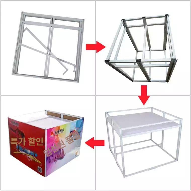 접이식 매대 마트 정사각 진열대 행사 프로모션 선반 행사용 판매대 야시장 플리마켓 상품 - 상세 이미지 5