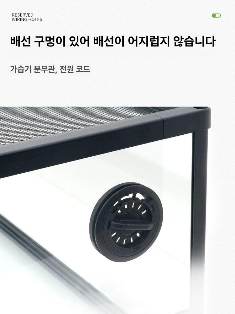 유리 사육장 생태 상자 거북이 꾸미기 테라리움 키우기 항온 도마뱀은신처 탱크 - 상세 이미지 3