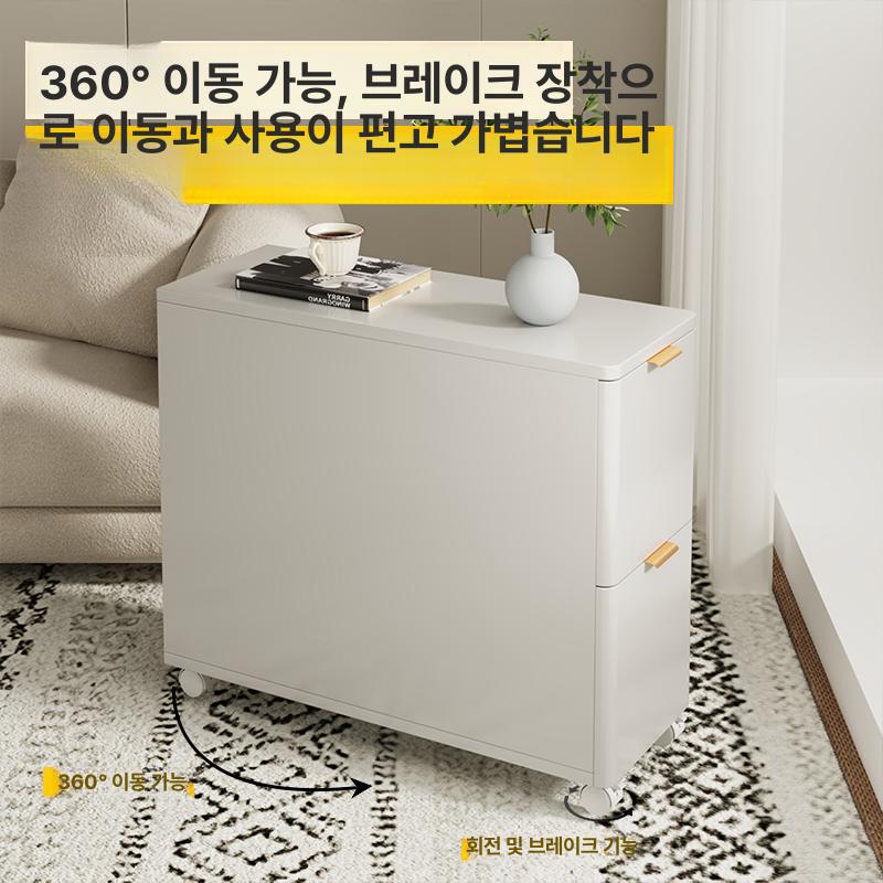 캐비닛 틈새수납장 슬림 미니 폭좁은 다용도 거실 사이드 서랍형 틈새장 좁은공간 - 상세 이미지 3