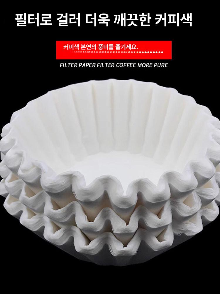 드립커피 무표백 여과지 필터 대형 사이즈 천연 종이 커피용품 수납 - 상세 이미지 5