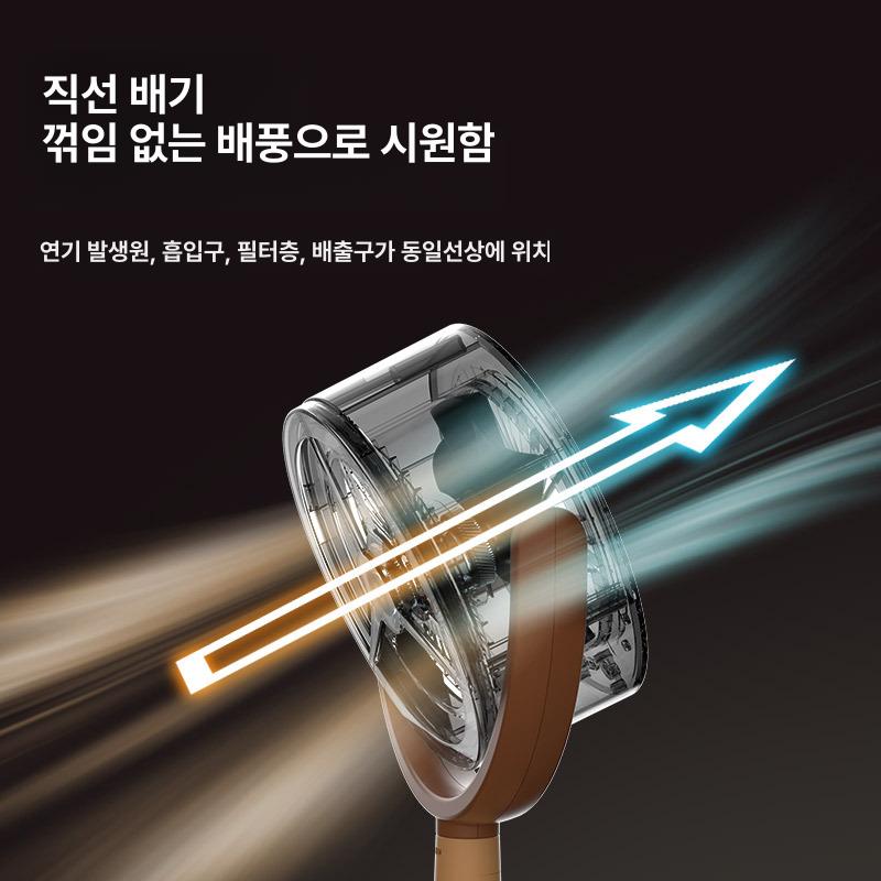 가정용 후드 환풍기 탁상용 흡입기 휴대용 고기 전골 연기 불고기 흡연 냄새 흡입 데스크탑 - 상세 이미지 5