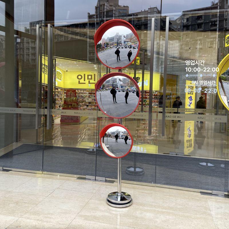 스탠드 볼록거울 포토존 업소용 반사경 원형 받침대 안전거울 오목거울 매장용 모퉁이 - 상세 이미지 5