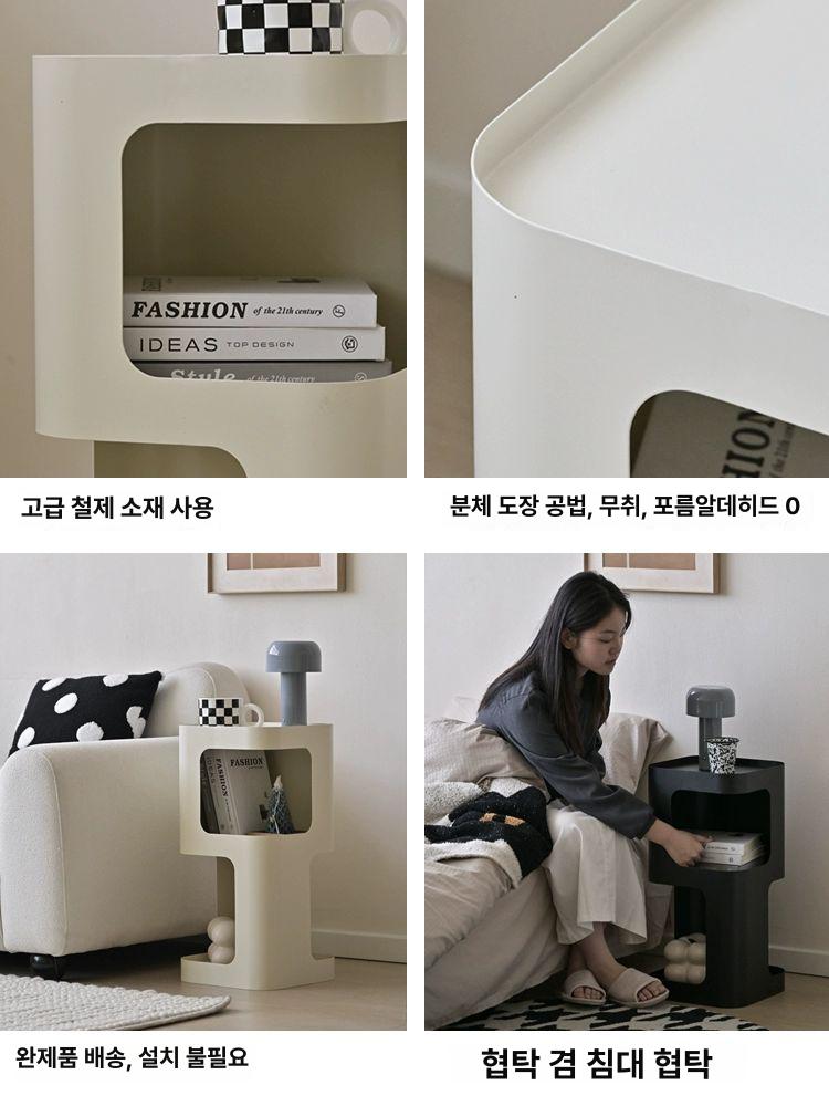침대옆선반 틈새협탁 서랍 엔틱협탁 클래식 탁자 침대옆협탁 폭 좁은선반 - 상세 이미지 5