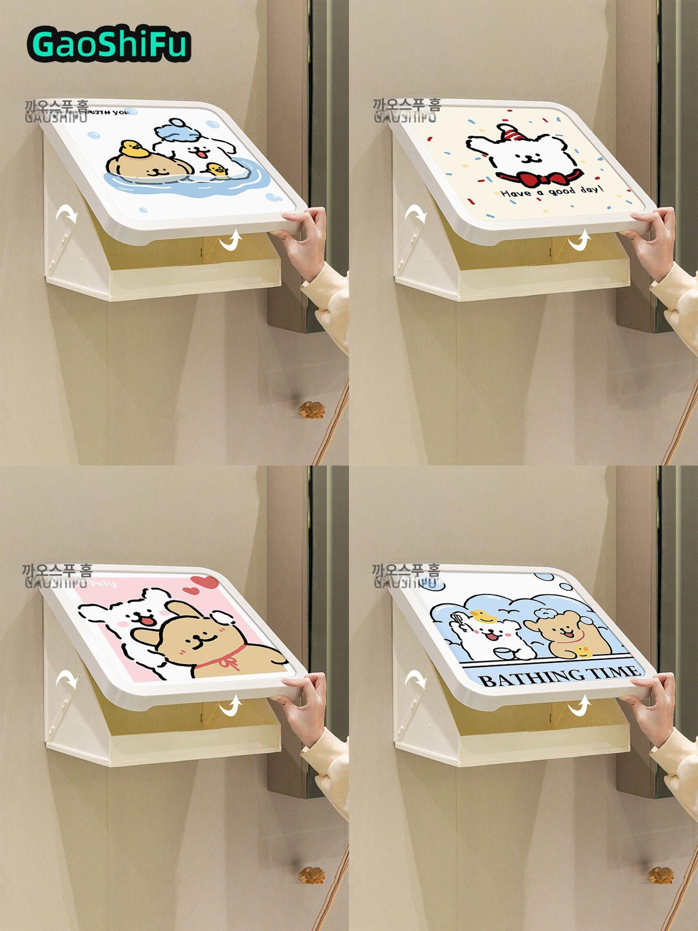 접이식 욕실선반 무타공 벽걸이 정리함 수건 코너선반 옷걸이 멀티선반 부착 수납랙 - 상세 이미지 2
