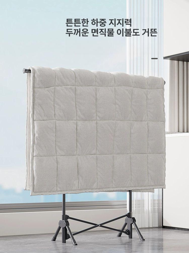 접이식 스탠드 철제 튼튼한 헹거 이동식행거 디스플레이 바퀴 거치대 북유럽 모던 - 상세 이미지 5