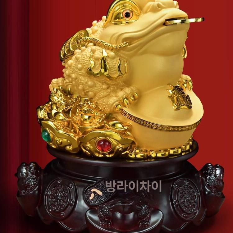행운의 금두꺼비 골드 인테리어 집들이 기념품 장식품 개업선물 재물운 풍수소품 - 상품 이미지